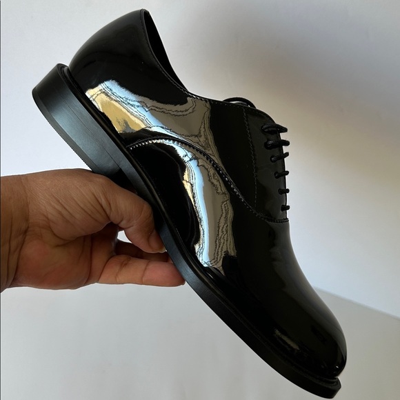 Zara Men's Glossy Black Dress Shoes - Picture 15 of 16